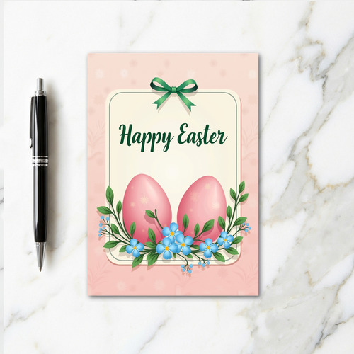 Pink Starburst Easter Card