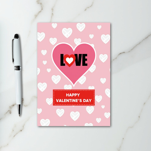 Pink Sweet Graphic Valentines Day Card