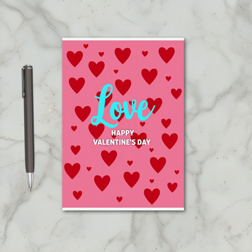 Pink Sweet Modern Valentines Love Card