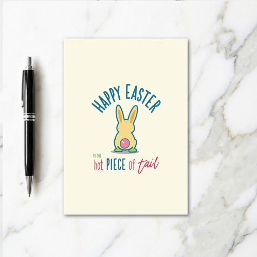 Pink Tail Easter Funny Card