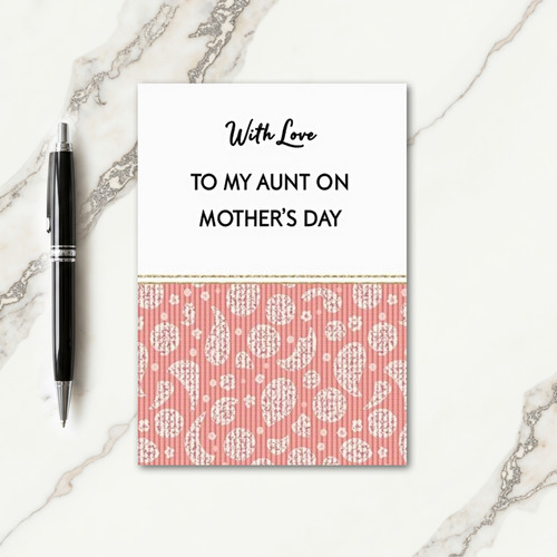 Pink Textured Mothers Day Card