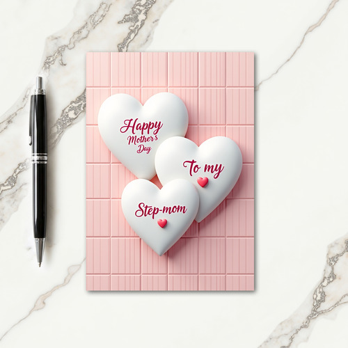 Pink Tiles Stepmom Day Card