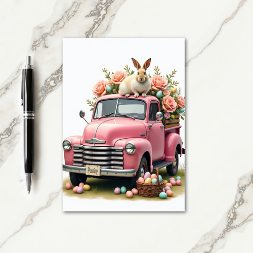 Pink Truck Springtime Joy Card