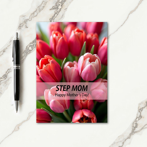 Pink Tulip Moms Day Love Card