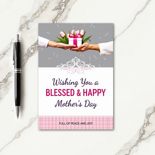 Pink Tulip Mothers Day Card