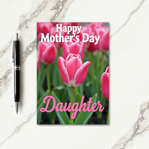 Pink Tulip Sweet Mothers Day Card