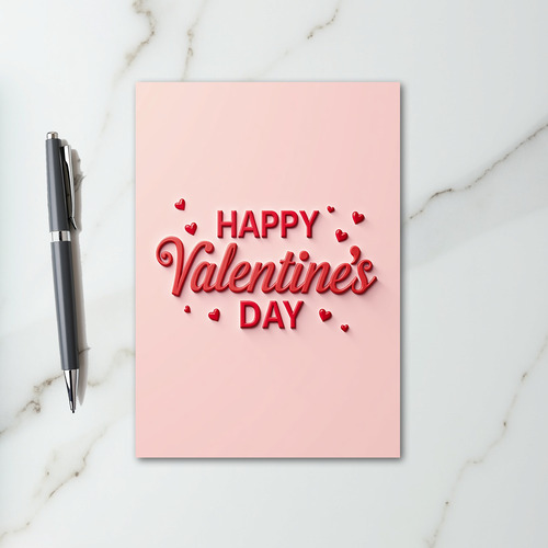 Pink Valentine Day 3D Card