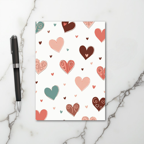Pink Valentine Hearts Card