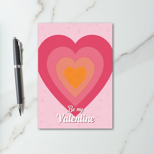 Pink Valentine Layered Heart Card