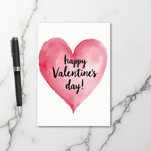 Pink Valentines Day Heart Card