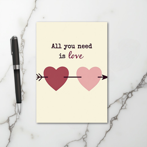 Pink Valentines Day Love Card