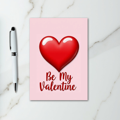 Pink Valentines Day Love Heart Card