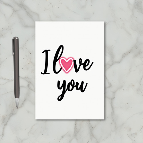 Pink Valentines Day Script Card