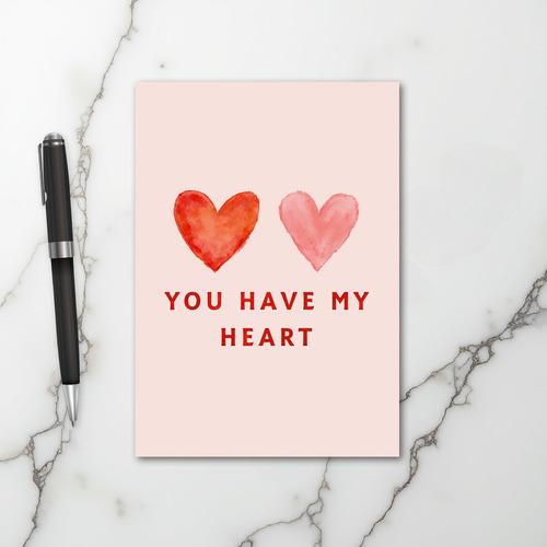 Pink Valentines Hearts Card