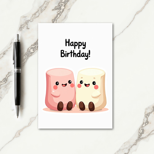 Pink Vanilla Birthday Figure Card