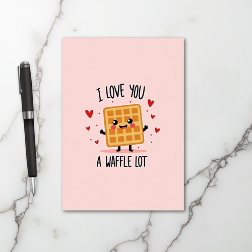 Pink Waffle Lot Love You Card