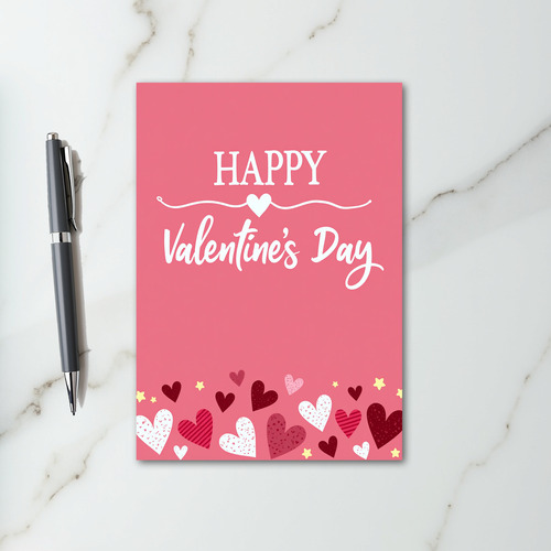 Pink Whimsical Valentines Day Card