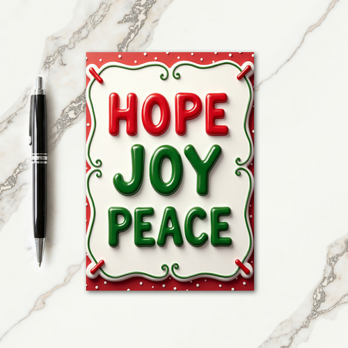 Piped Christmas Hope Card