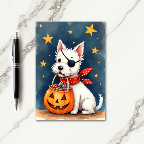 Pirate Pups Halloween Card