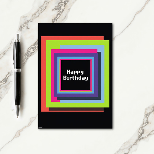 Pixel Art Birthday Card