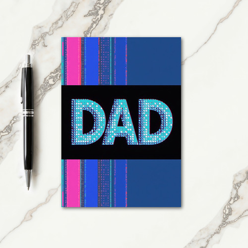 Pixel Dads Day Glowing Card