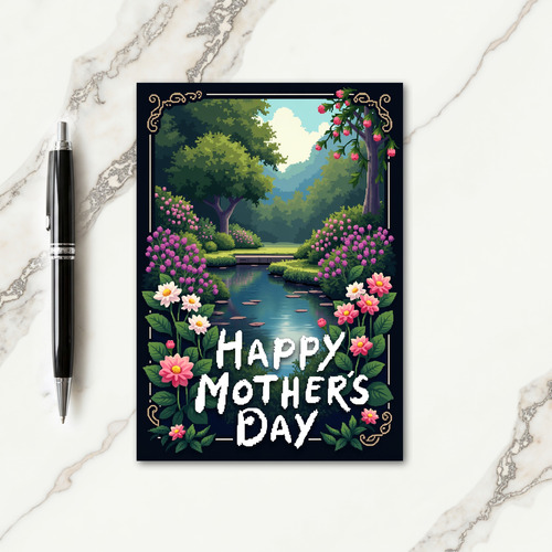 Pixel Garden Mothers Day Card