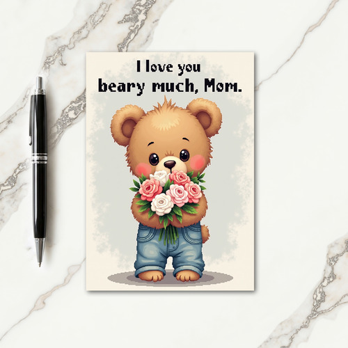 Pixel Pattern Love Card