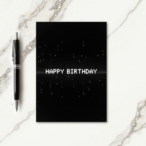 Pixelated Birthday Card