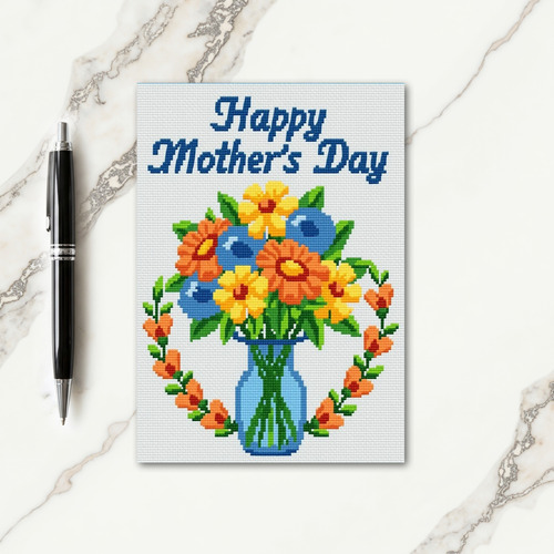 Pixelated Mothers Day Card