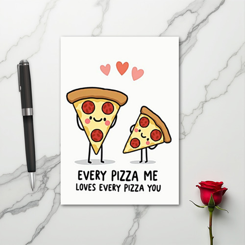 Pizza Me Loves You Card