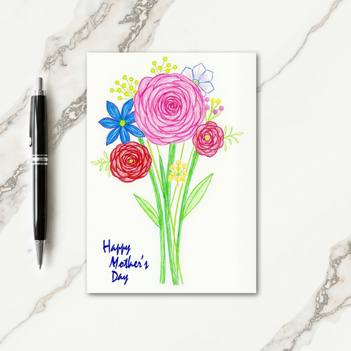 Plaid Bloom Mothers Day Card