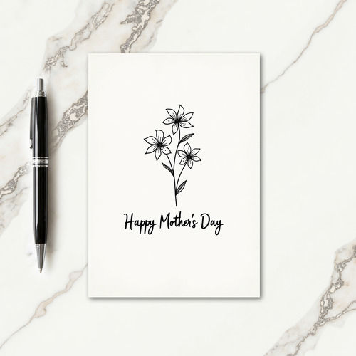 Plaid Blossom Mothers Day Card
