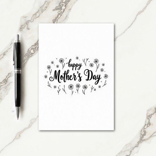 Plaid Botanical Mothers Day Card
