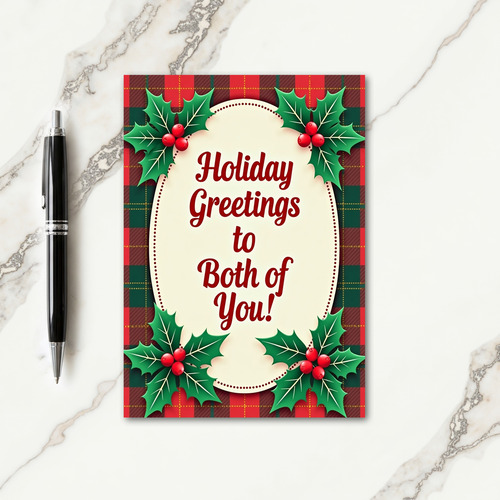 Plaid Christmas Greeting Card