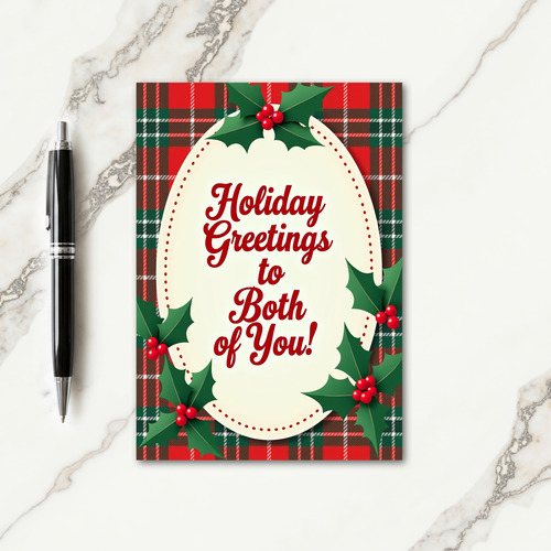 Plaid Christmas Greetings Card