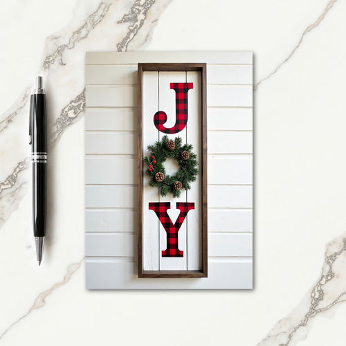Plaid Christmas Sign Card
