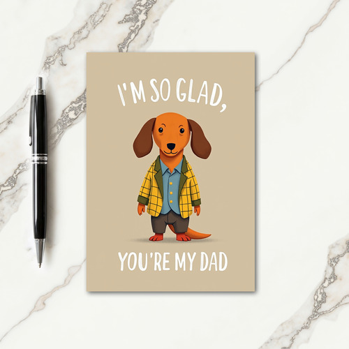 Plaid Dog Fathers Day Card