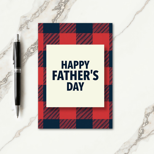 Plaid Fathers Day Card