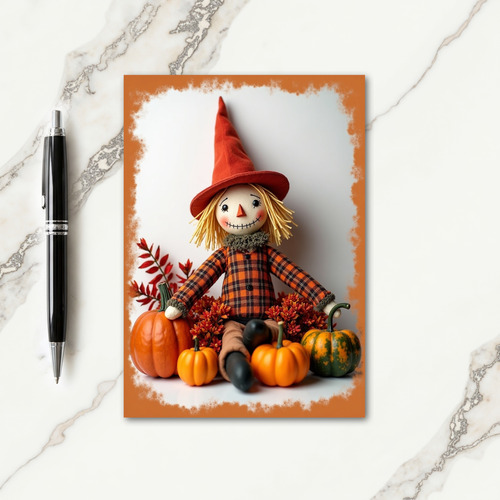 Plaid Figure Thanksgiving Card