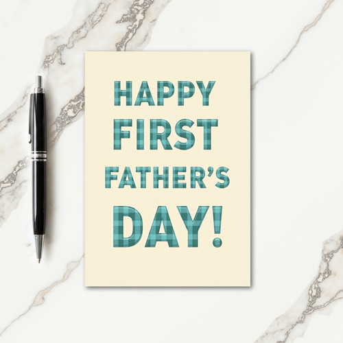 Plaid First Fathers Day Card