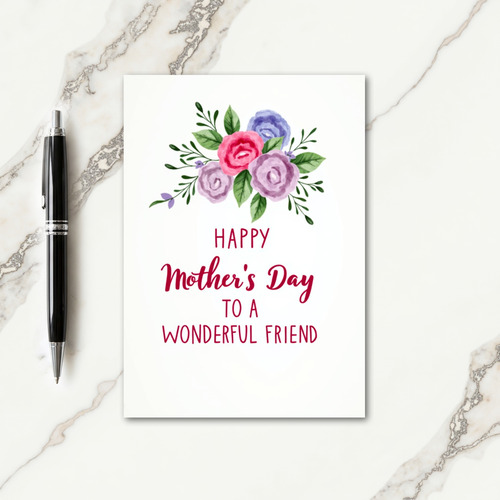Plaid Floral Mothers Day Card