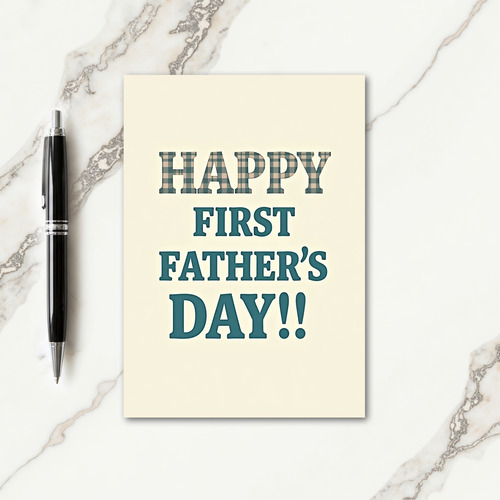 Plaid Happy Fathers Day Card