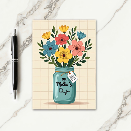 Plaid Jar Mothers Day Greeting Card