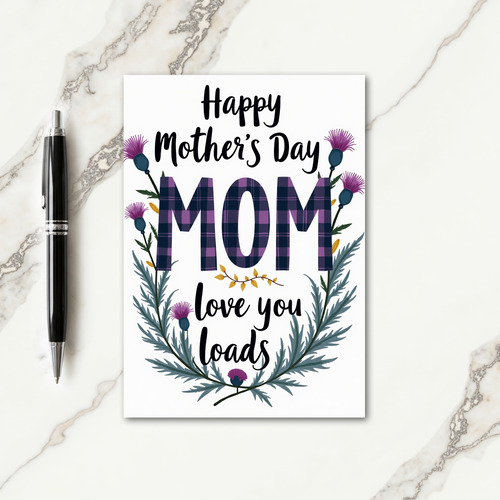 Plaid Mom Happy Mothers Day Card