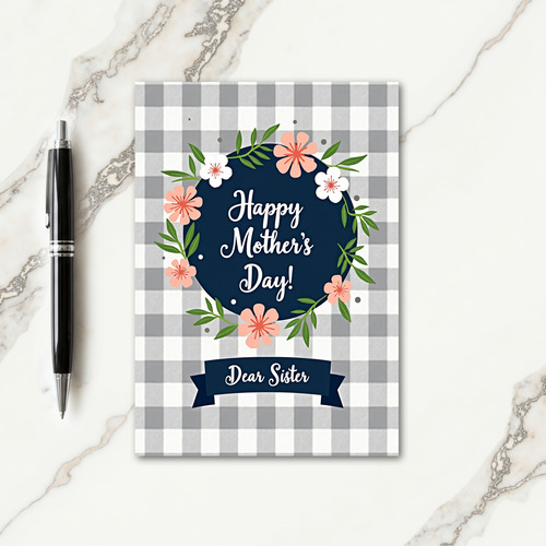 Plaid Mothers Day Wishes Card