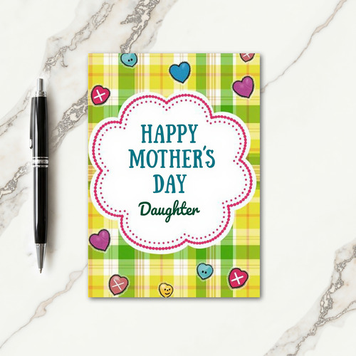 Plaid Pattern Mothers Day Card