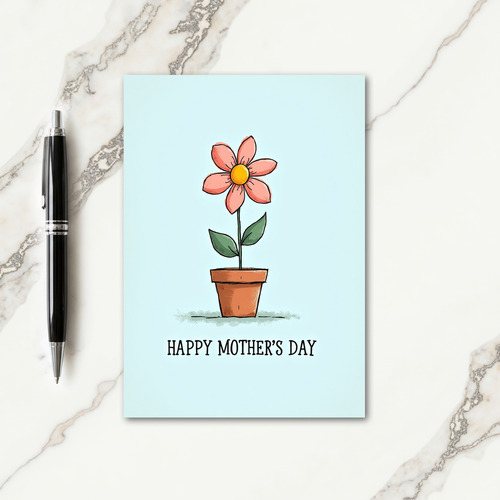 Plaid Pink Blossom Mothers Card