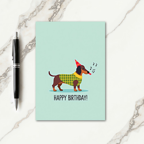 Plaid Pup Birthday Card
