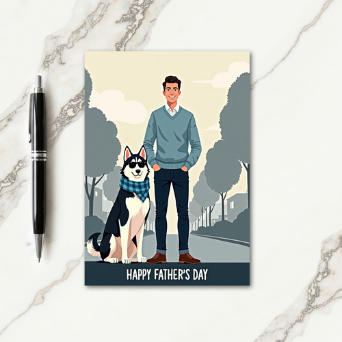 Plaid Scarf Fathers Day Card