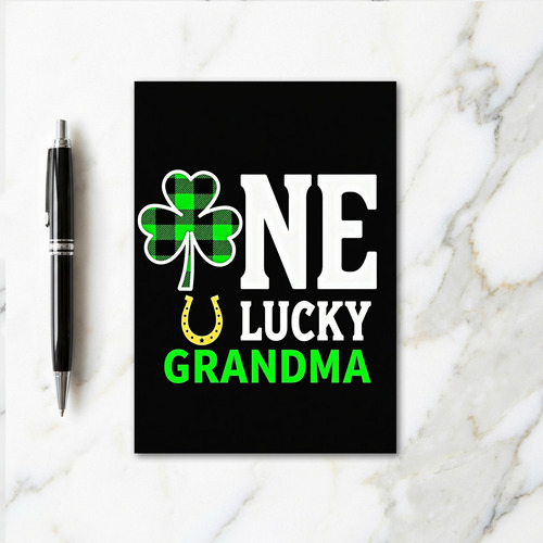 Plaid Shamrock Grandma Card